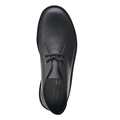 Clarks Men's Bushacre 3 Chukka Boot, Black Leather, 8