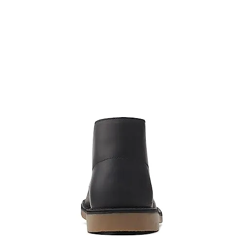 Clarks Men's Bushacre 3 Chukka Boot, Black Leather, 8