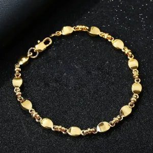 Classic Chain Bracelet 14k Yellow Gold Women Jewelry
