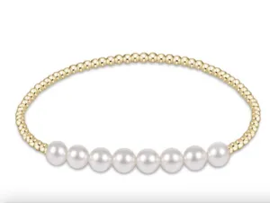 Classic Gold Beaded Bliss Pearl 5mm Bead Bracelet