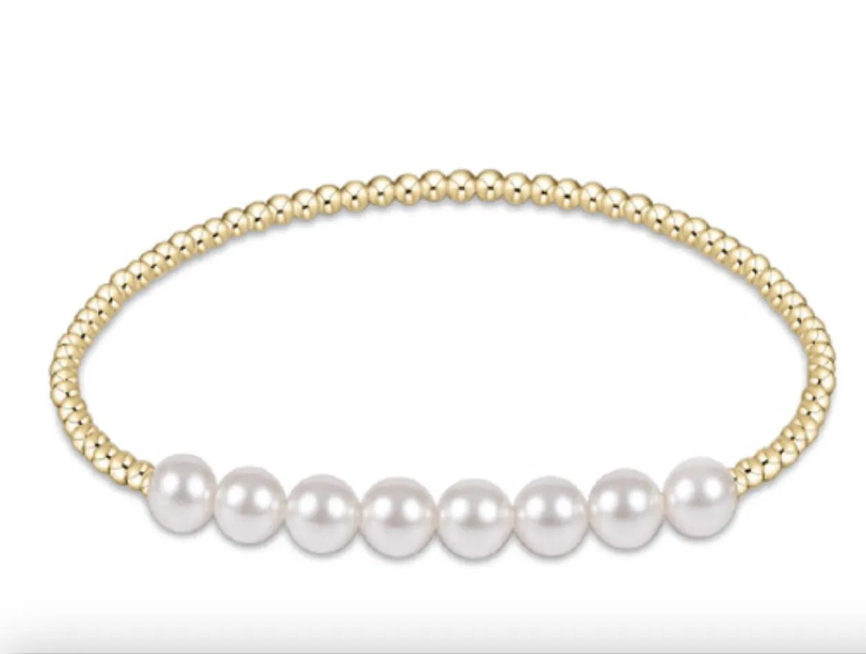 Classic Gold Beaded Bliss Pearl 5mm Bead Bracelet