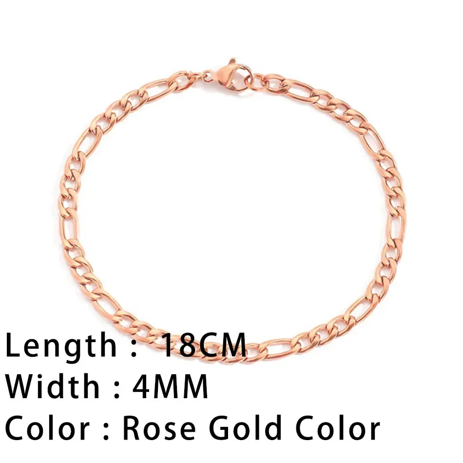 Classic Gold Chain Bracelets for Women Trendy 14K Gold Plated Stainless Steel Herringbone Chain Stackable Figaro Chain Paperclip Link Bracelets