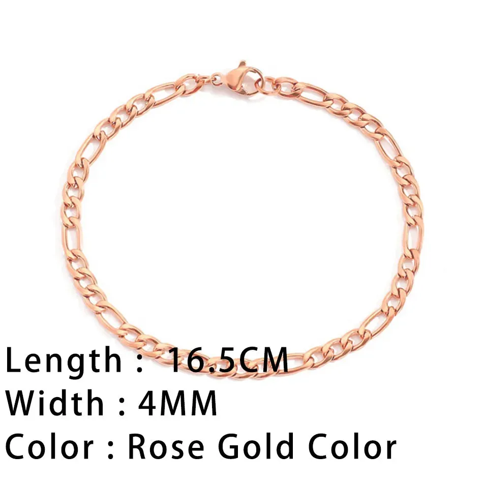 Classic Gold Chain Bracelets for Women Trendy 14K Gold Plated Stainless Steel Herringbone Chain Stackable Figaro Chain Paperclip Link Bracelets