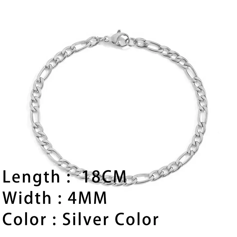 Classic Gold Chain Bracelets for Women Trendy 14K Gold Plated Stainless Steel Herringbone Chain Stackable Figaro Chain Paperclip Link Bracelets