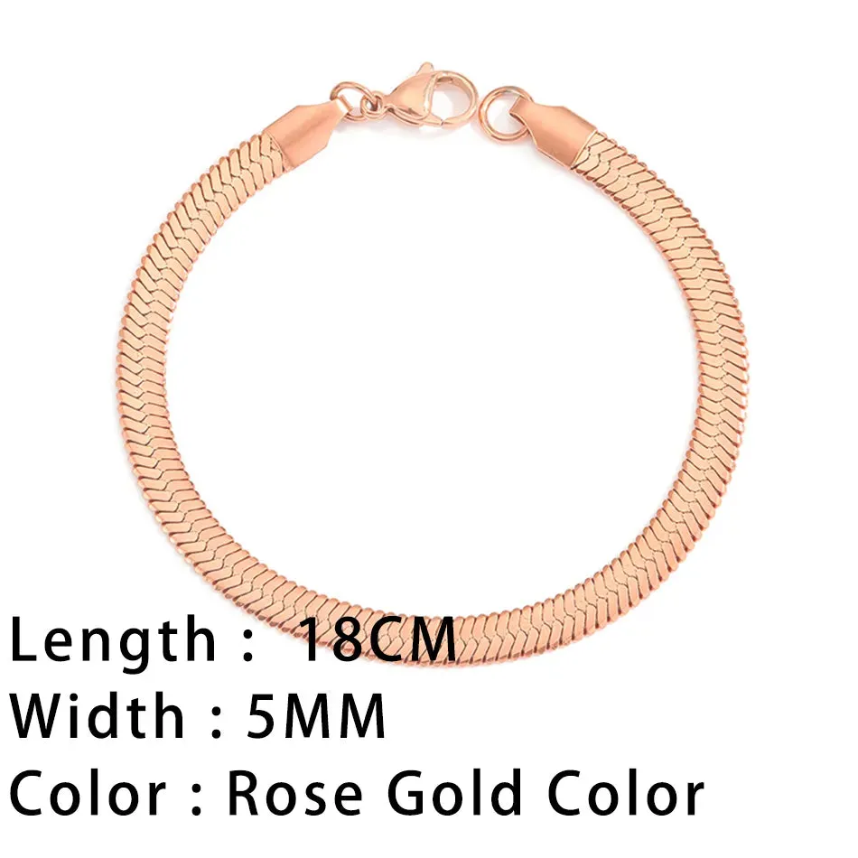 Classic Gold Chain Bracelets for Women Trendy 14K Gold Plated Stainless Steel Herringbone Chain Stackable Figaro Chain Paperclip Link Bracelets