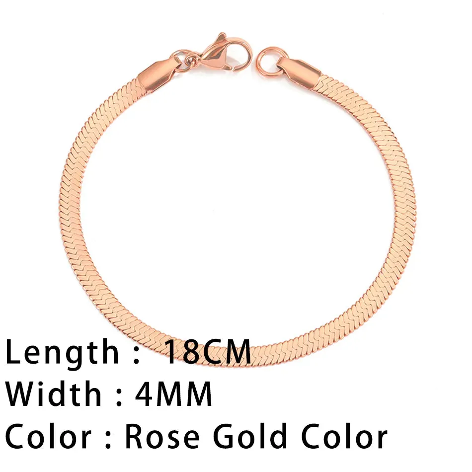 Classic Gold Chain Bracelets for Women Trendy 14K Gold Plated Stainless Steel Herringbone Chain Stackable Figaro Chain Paperclip Link Bracelets