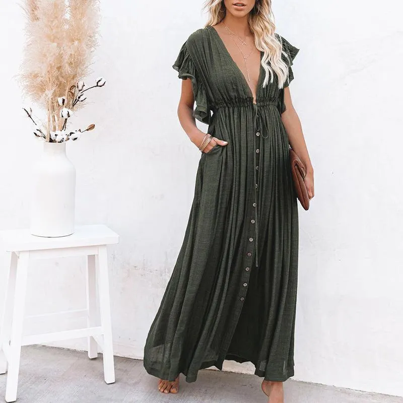 Classy Summer Beach Simple Long Dress