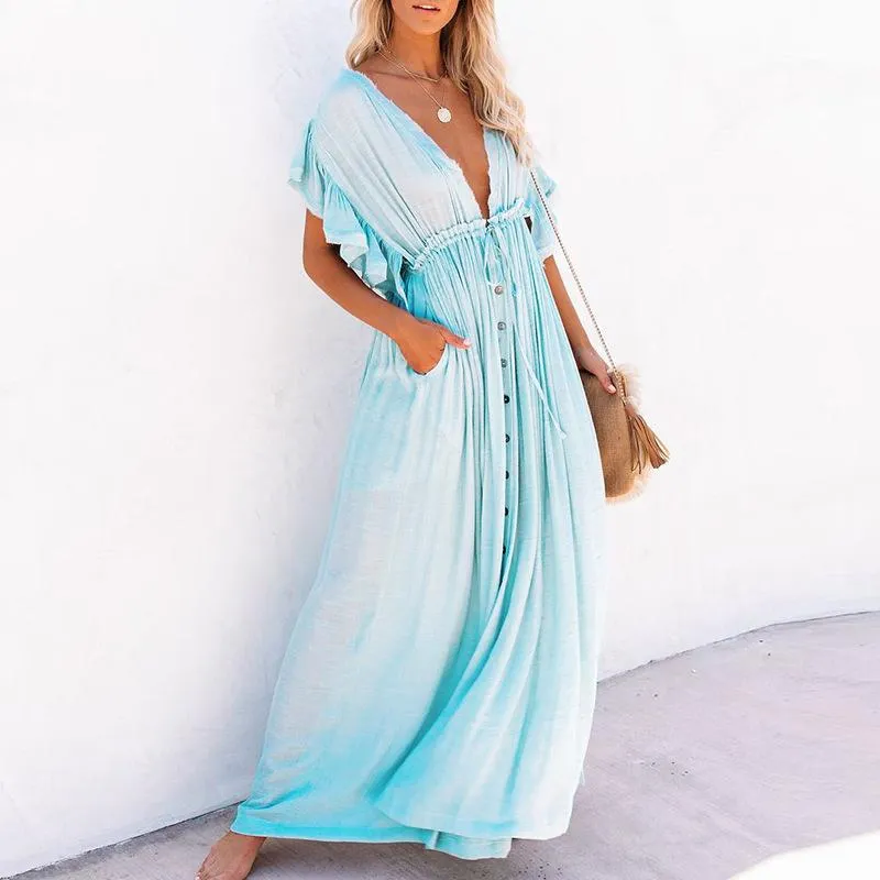 Classy Summer Beach Simple Long Dress