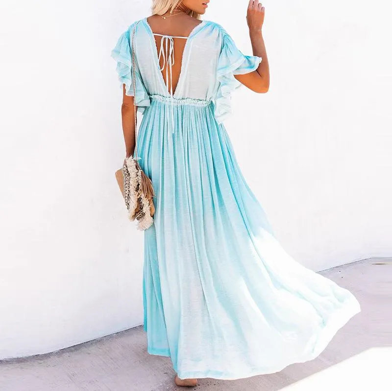 Classy Summer Beach Simple Long Dress
