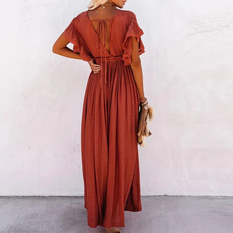 Classy Summer Beach Simple Long Dress