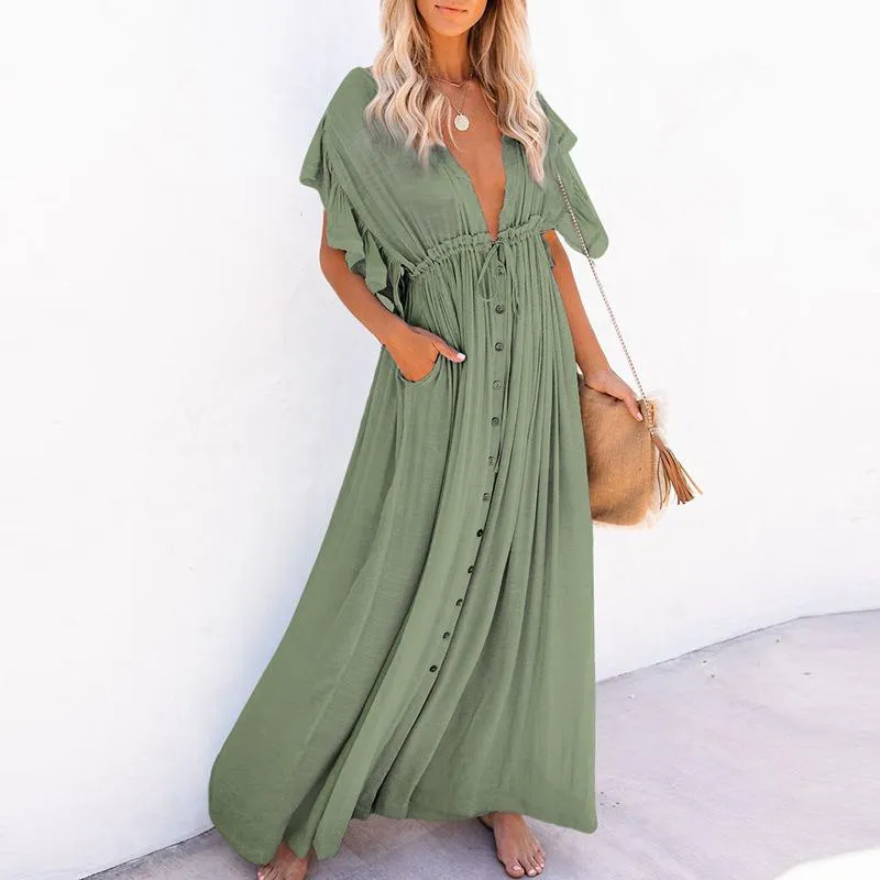 Classy Summer Beach Simple Long Dress