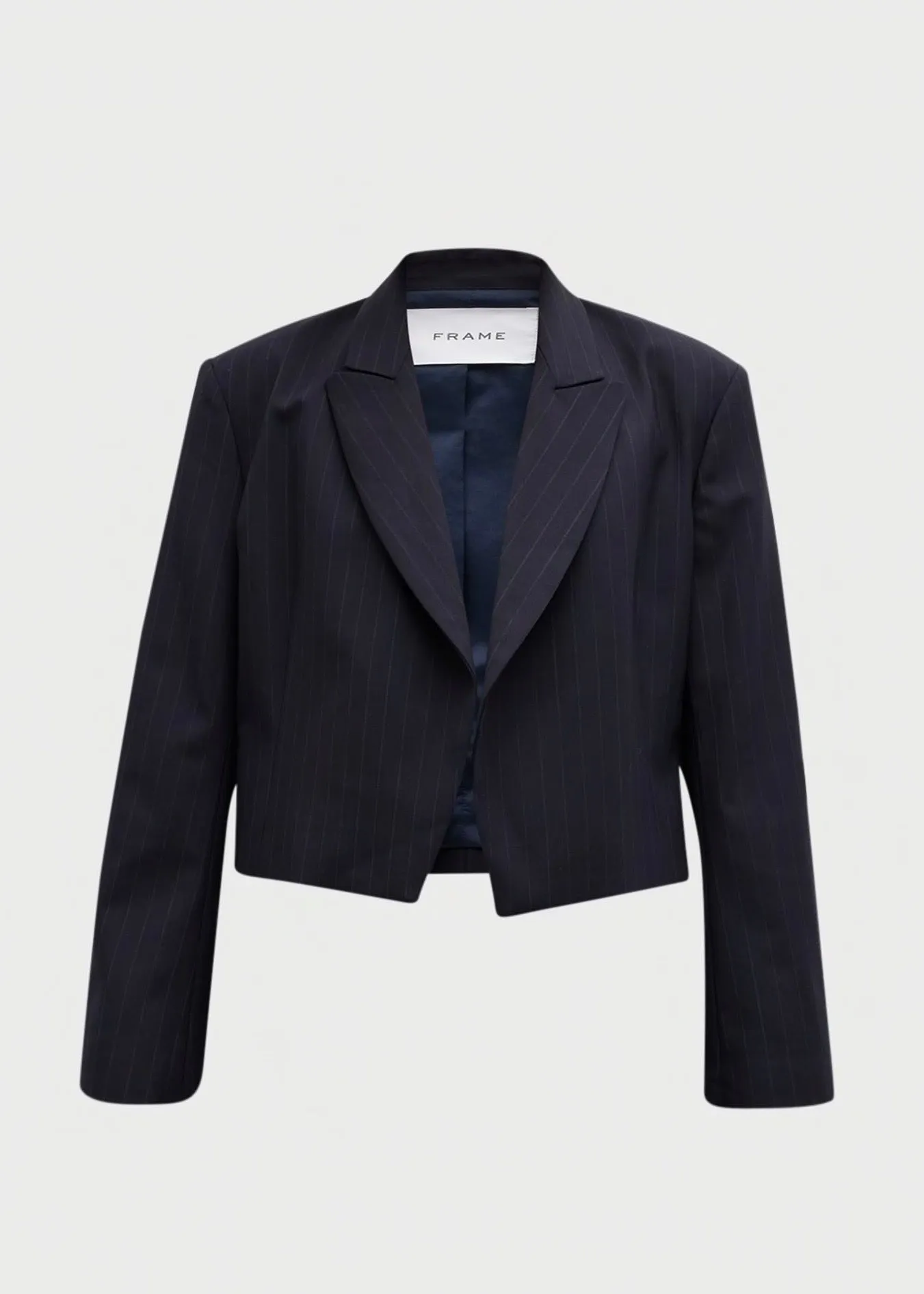 Clean Cropped Blazer (Navy)