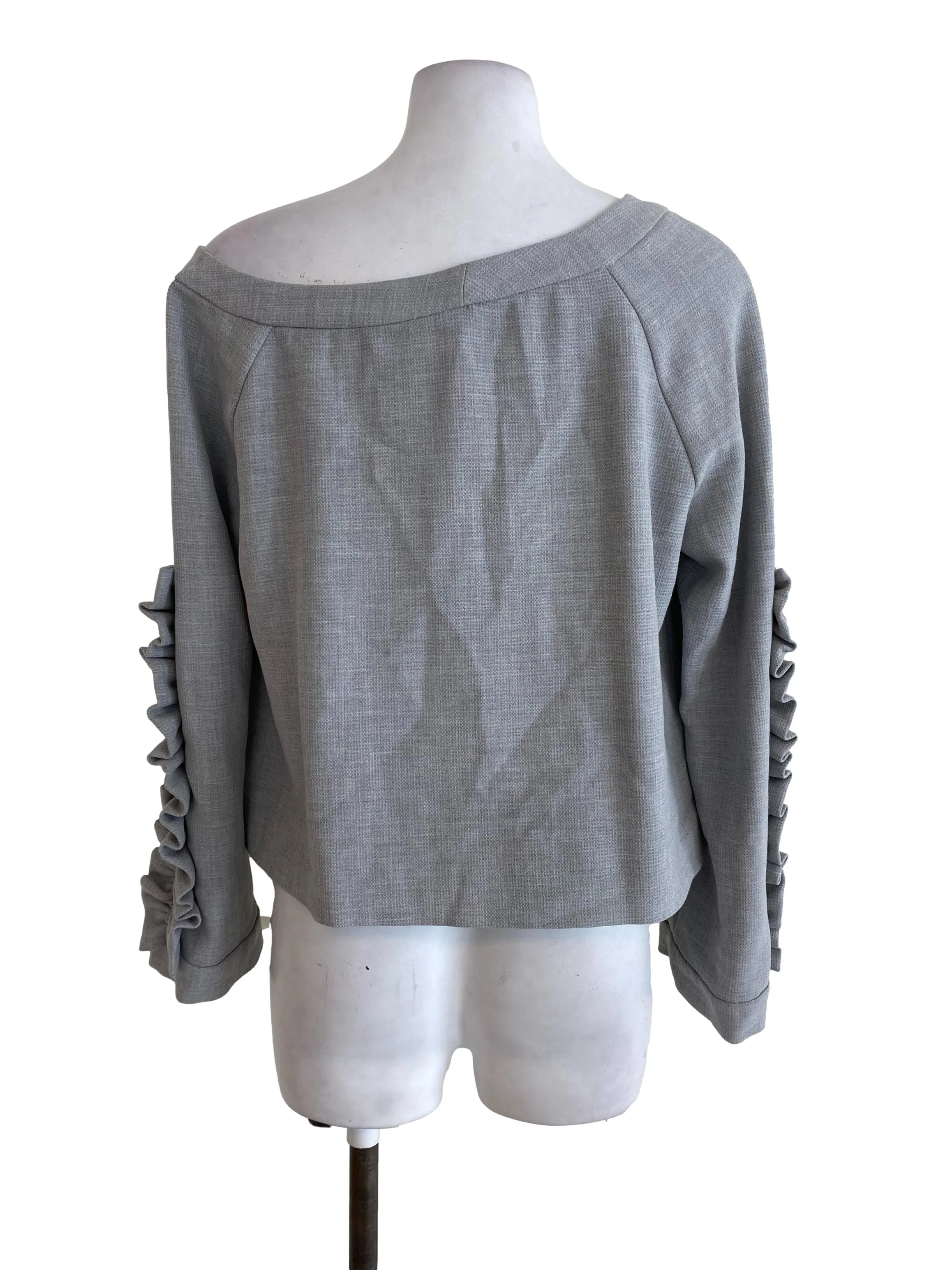 Cloud Grey Off Shoulder Top