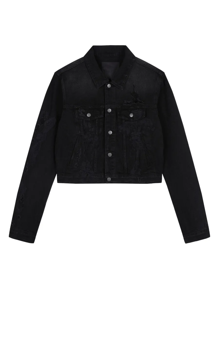 Coat / JNBY Distressed Denim Cropped Jacket