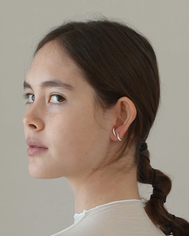 Coil Earring 2.0 - Gemstone