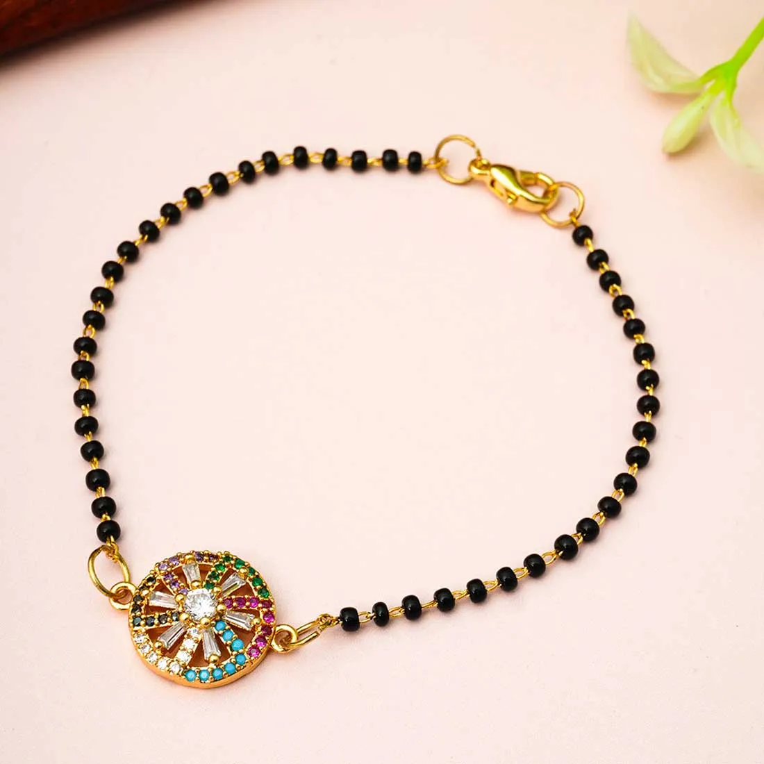 Colored Crystal Beaded Bracelet