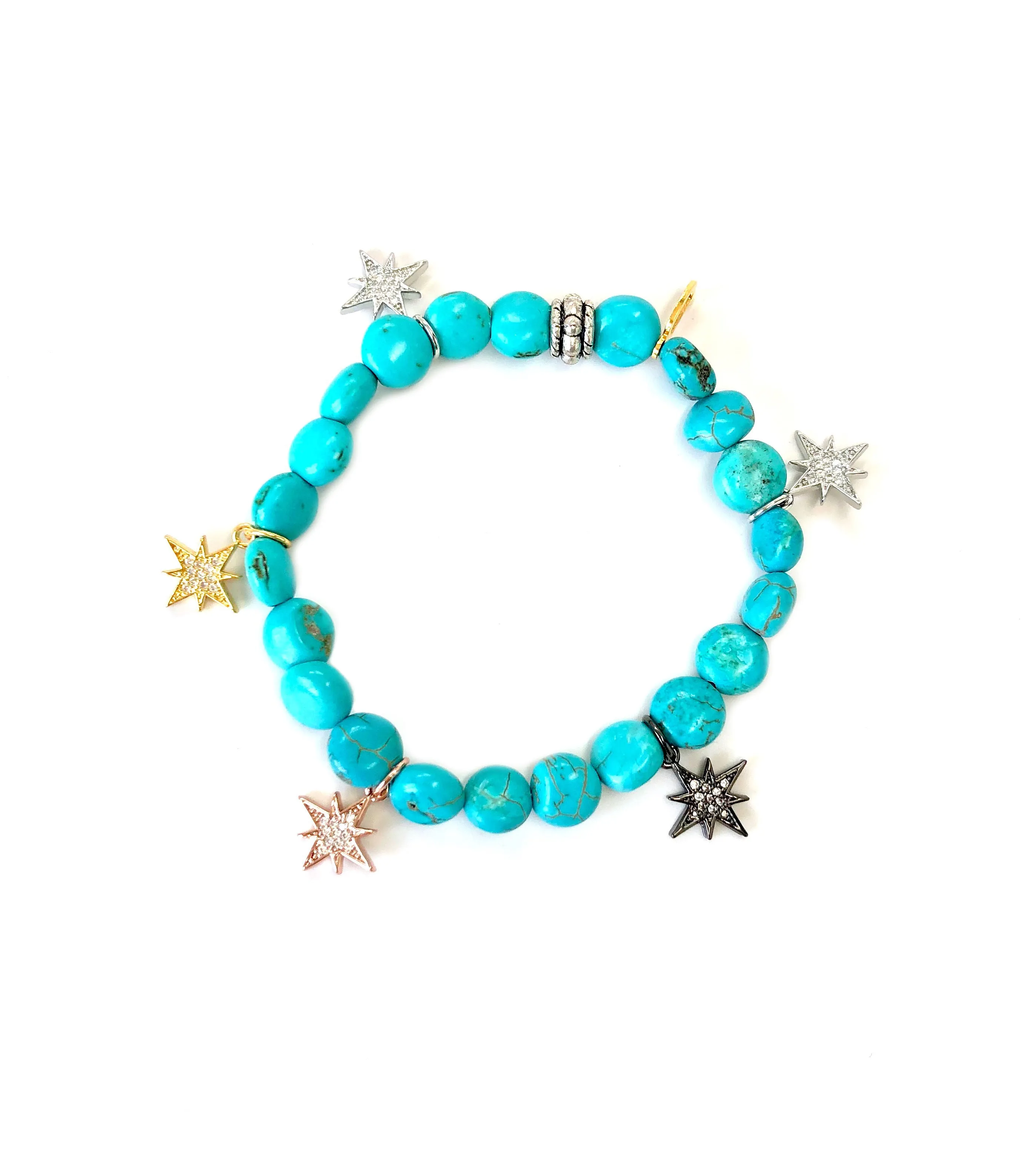 Colored Mini Starburst Charm Bracelets