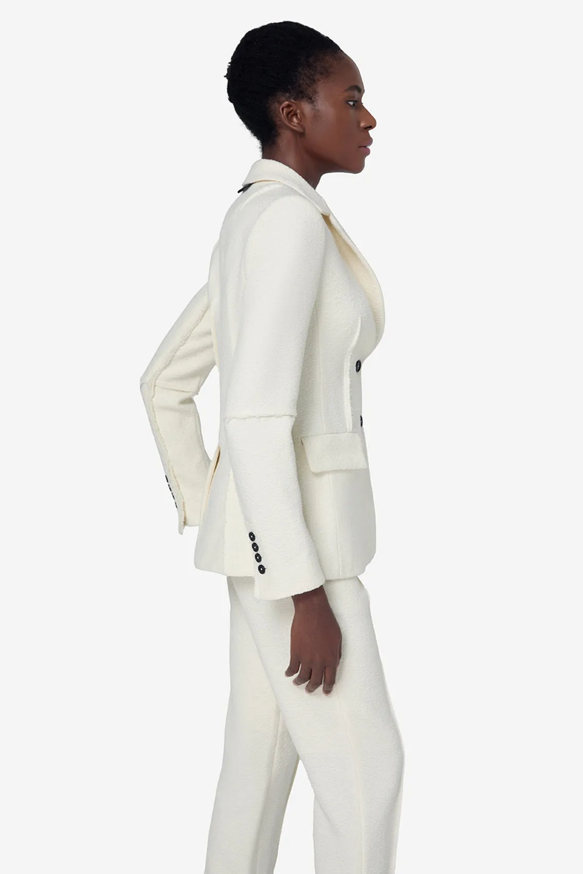 CONTRAST BUTTON DETAILS BLAZER
