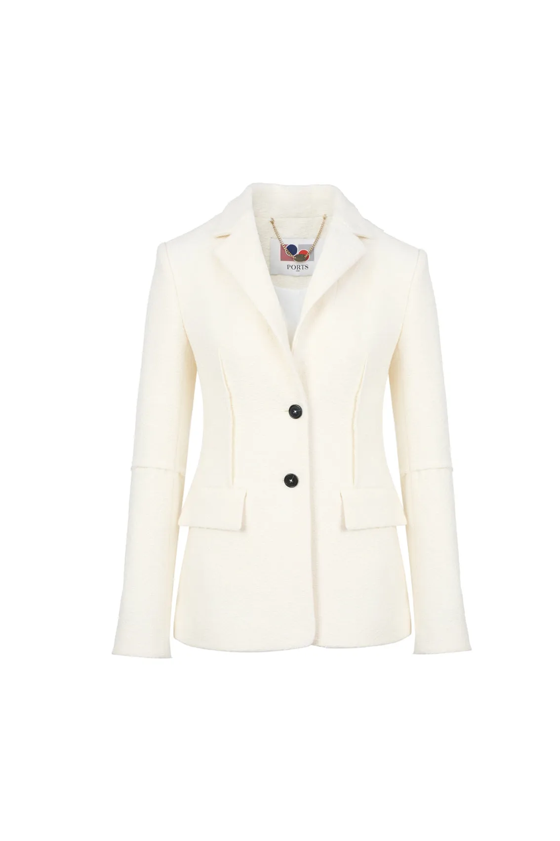 CONTRAST BUTTON DETAILS BLAZER