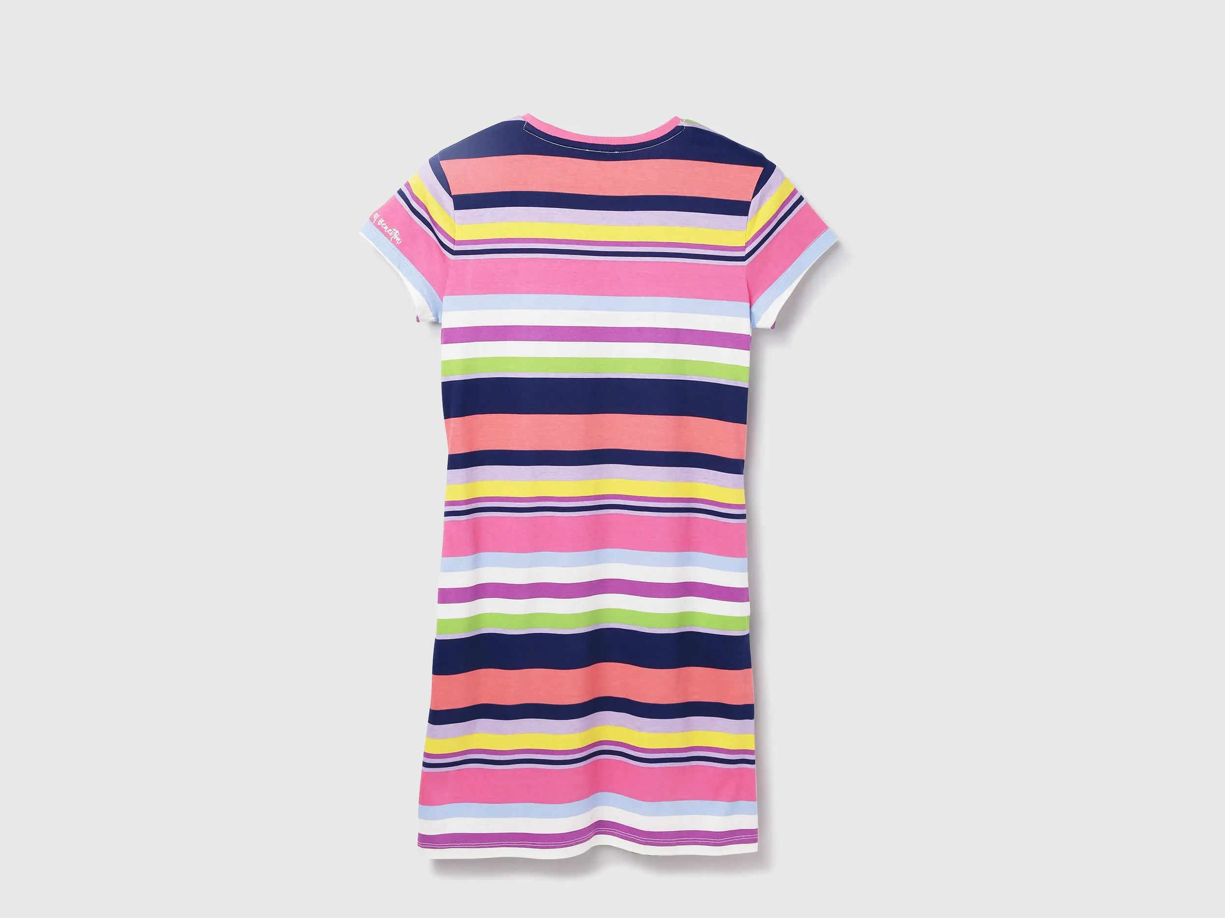 Cotton Striped Round Neck Women Dresses