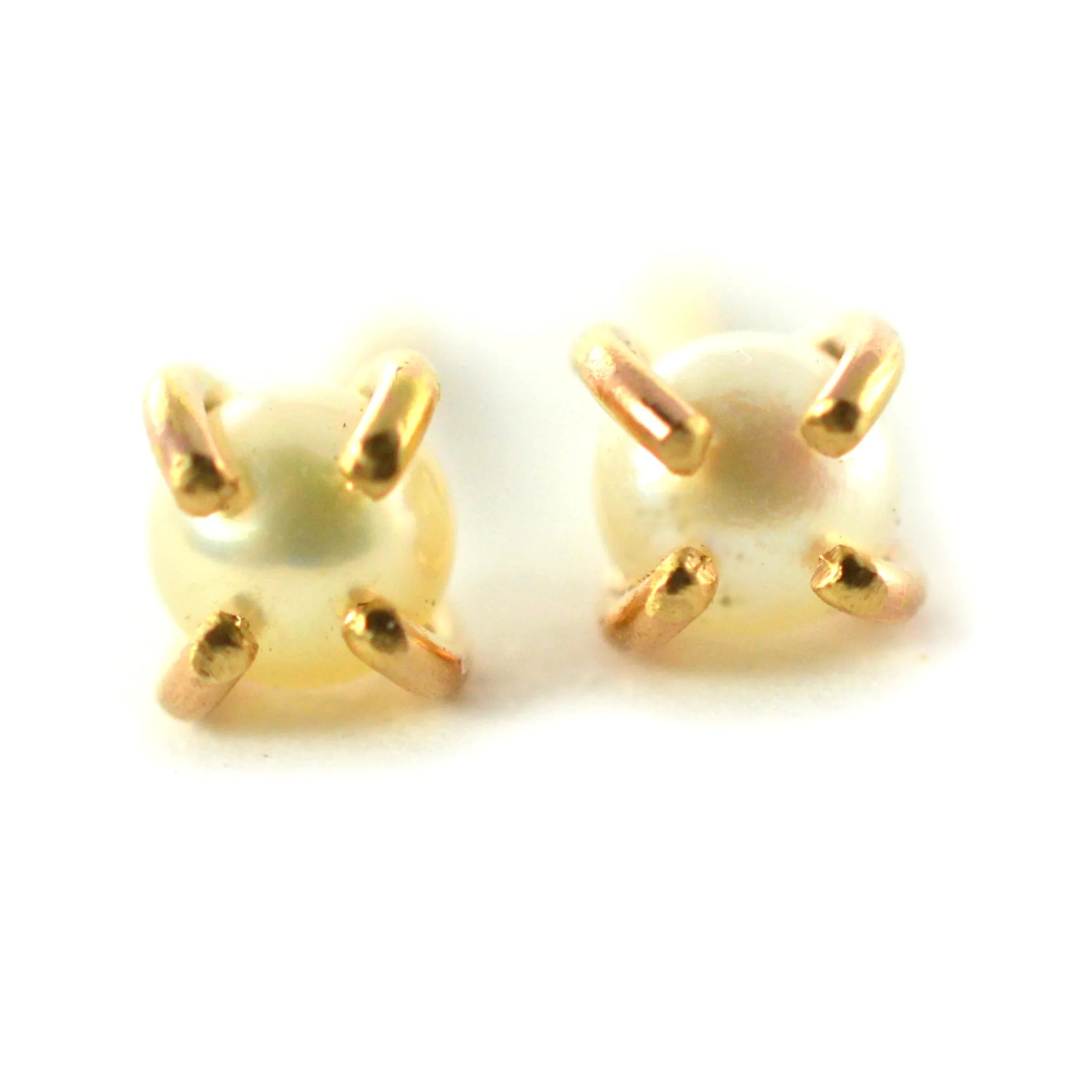 Cream Pearl Stud Earrings