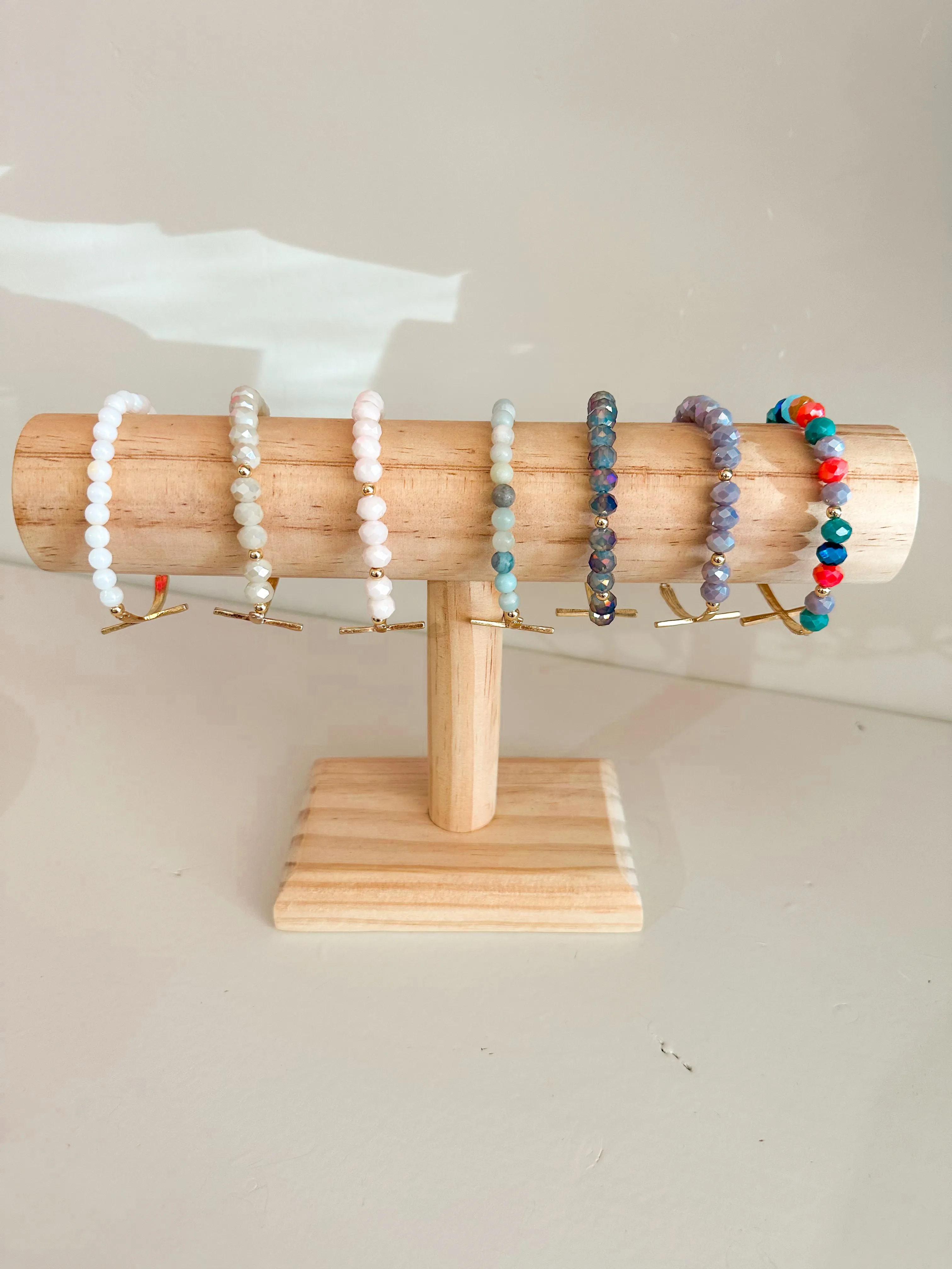 Cross Charm Beaded Bracelets