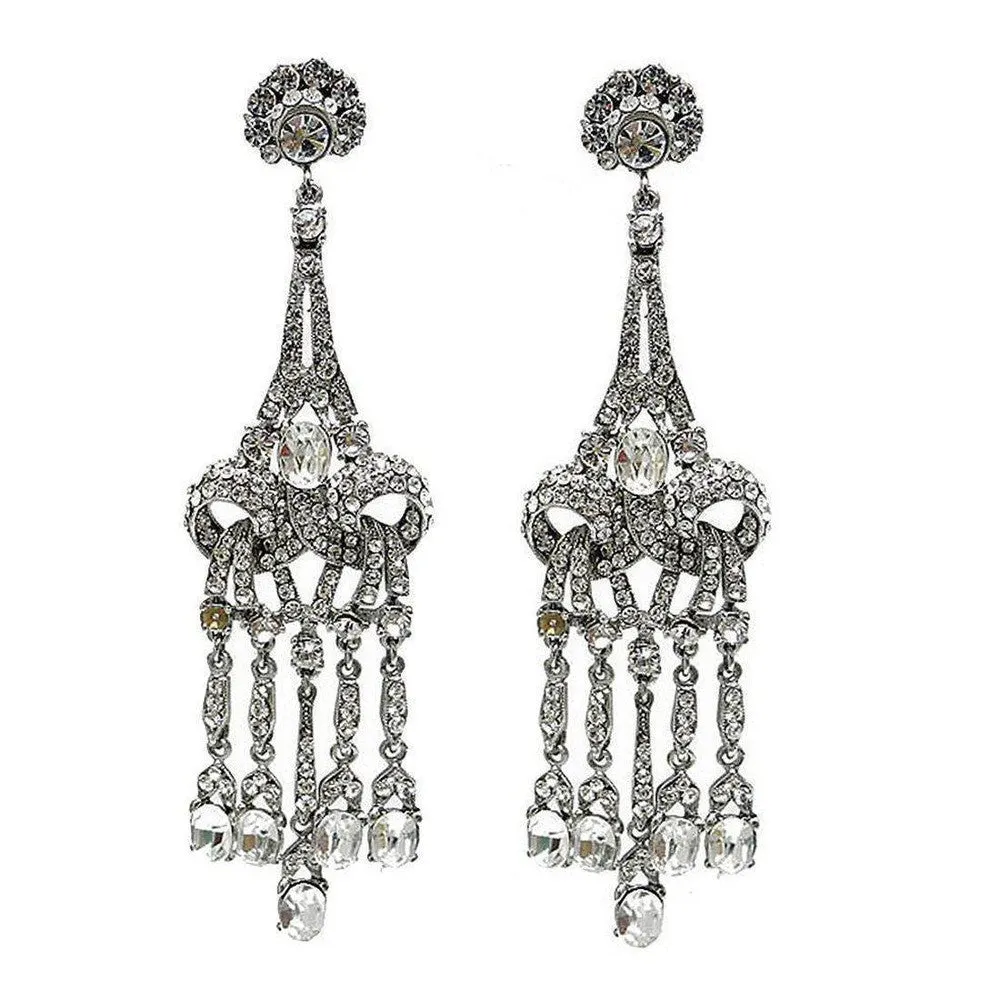 Crystal Chandelier Clip Earring