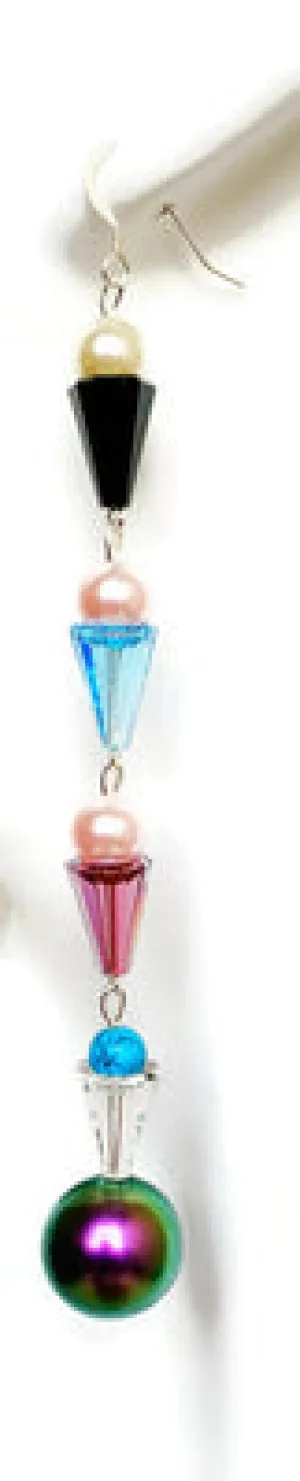Crystal Cone Earrings - Ice cream