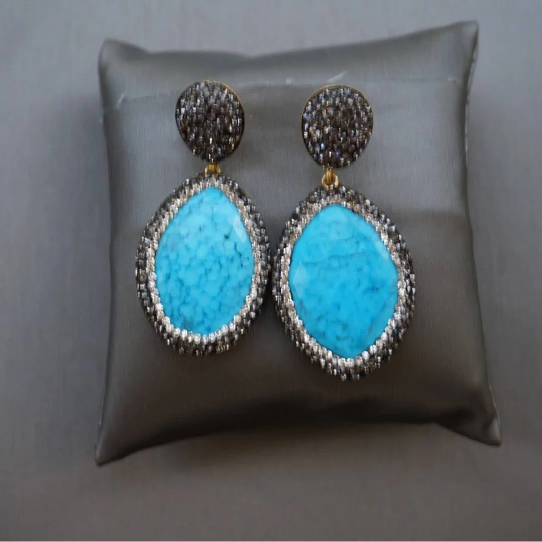 Crystal Gemstone Earrings