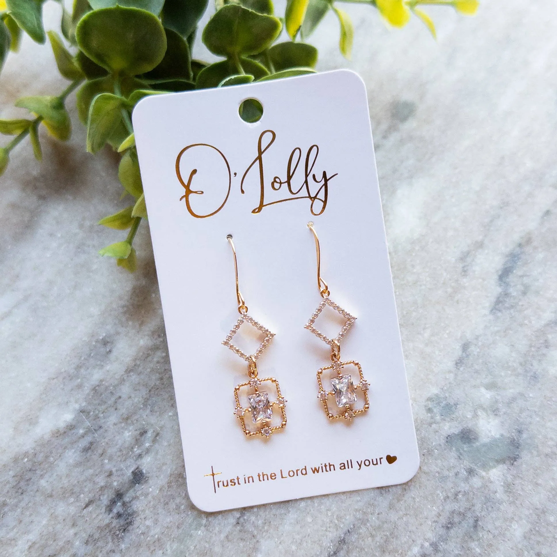 CZ Dangle Earrings