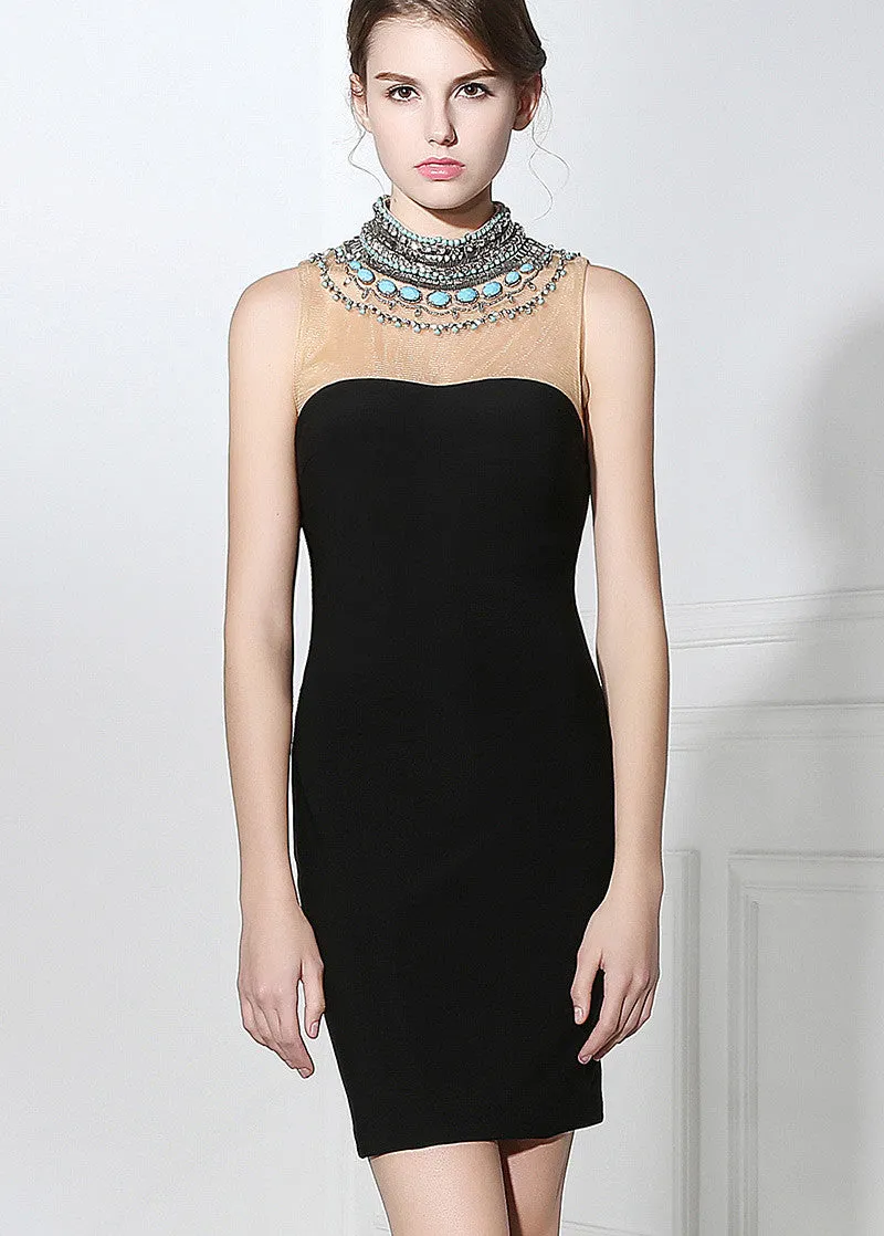 Dacron Cocktail Dresses With Beadings
