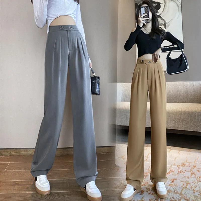 ✨Damen hoher Taille und weitem Bein Hose💕