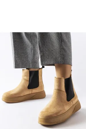 Dark beige Benilde platform boots