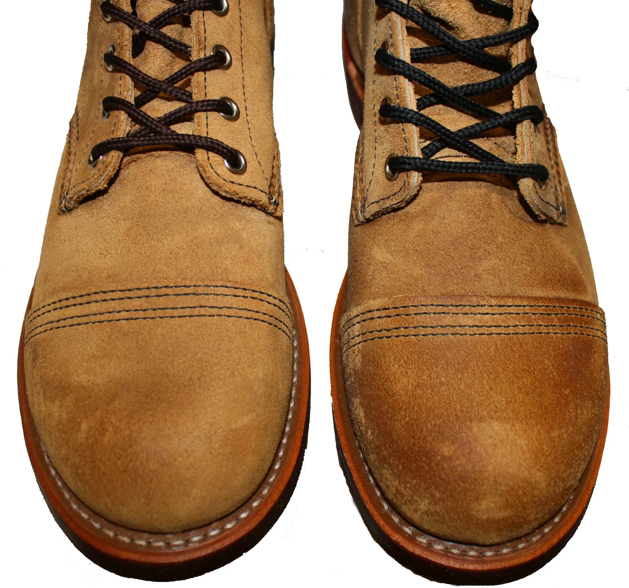 [Dark Brown] - Round Nylon Hiking Work Boot Shoelaces