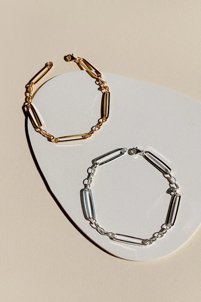 Davis Linked Chain Bracelet (925 Silver)
