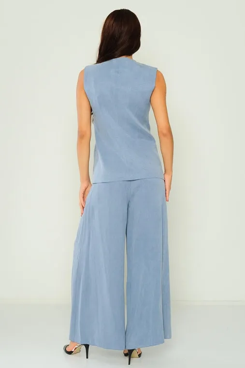 DD6100 Baby Blue Vest Blazer