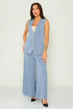 DD6100 Baby Blue Vest Blazer