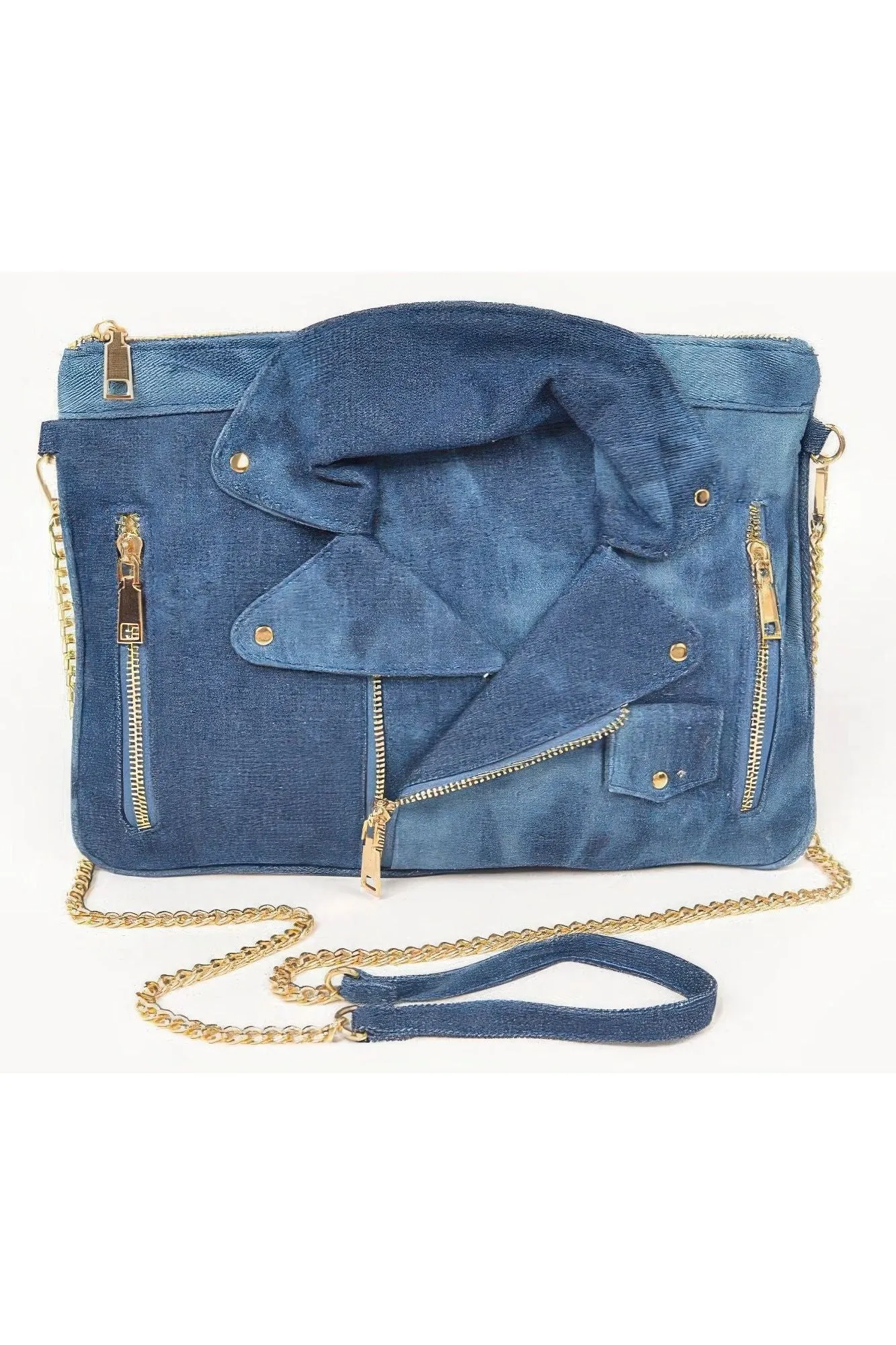 Denim Jacket Crossbody Clutch