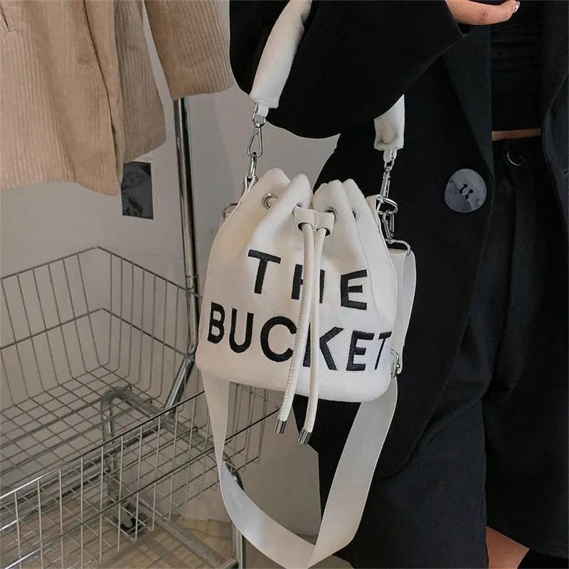 Designer VELOUR Bucket Shoulder Crossbody Bags