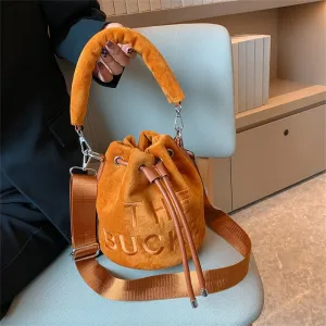 Designer VELOUR Bucket Shoulder Crossbody Bags