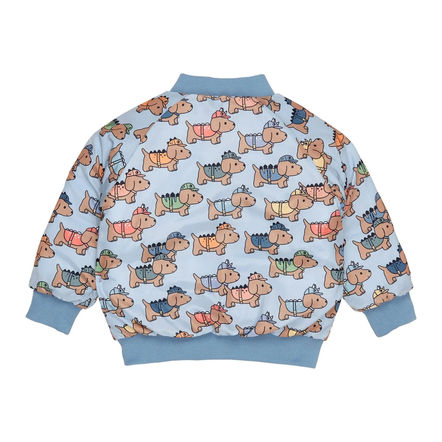 Dino Dog Reversible Bomber Mountain Blue