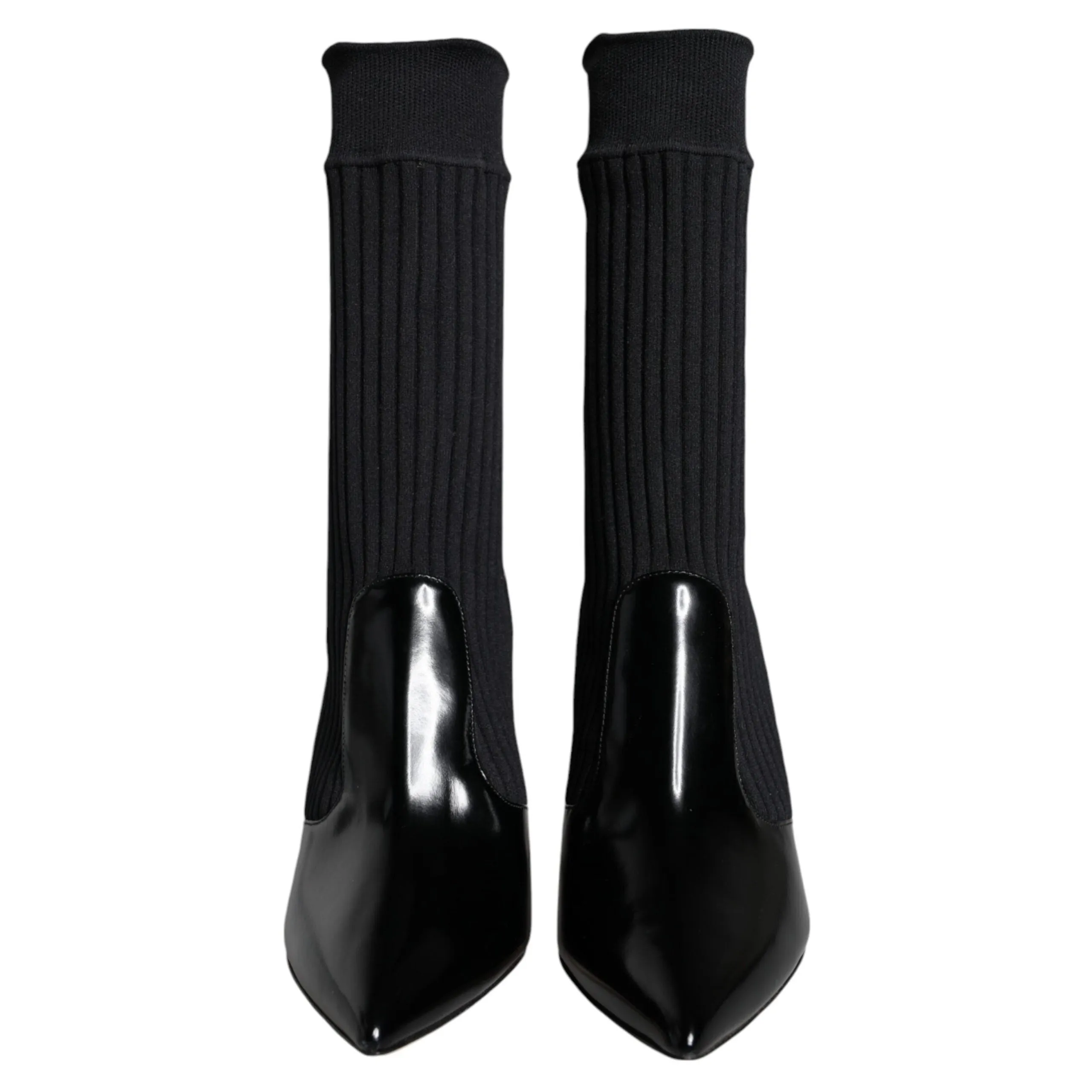 Dolce & Gabbana Black Stretch Socks Booties