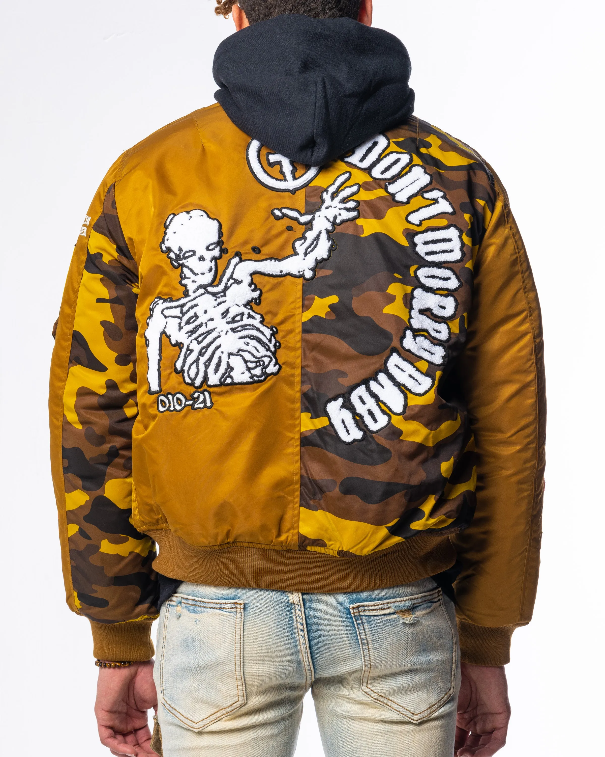 DOOMSDAY BOMBER JACKET (GOLD/SEPIA)