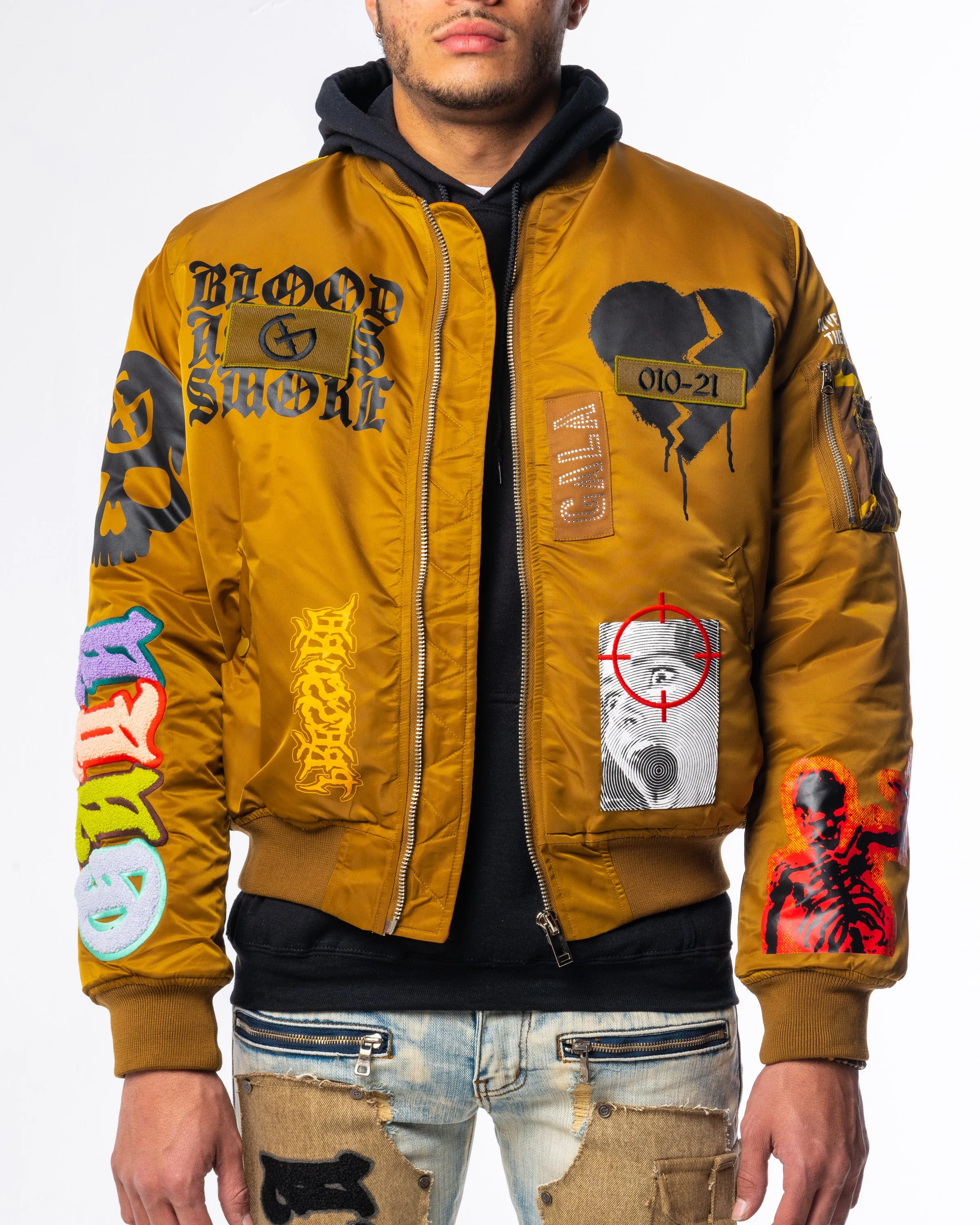 DOOMSDAY BOMBER JACKET (GOLD/SEPIA)