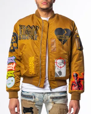 DOOMSDAY BOMBER JACKET (GOLD/SEPIA)