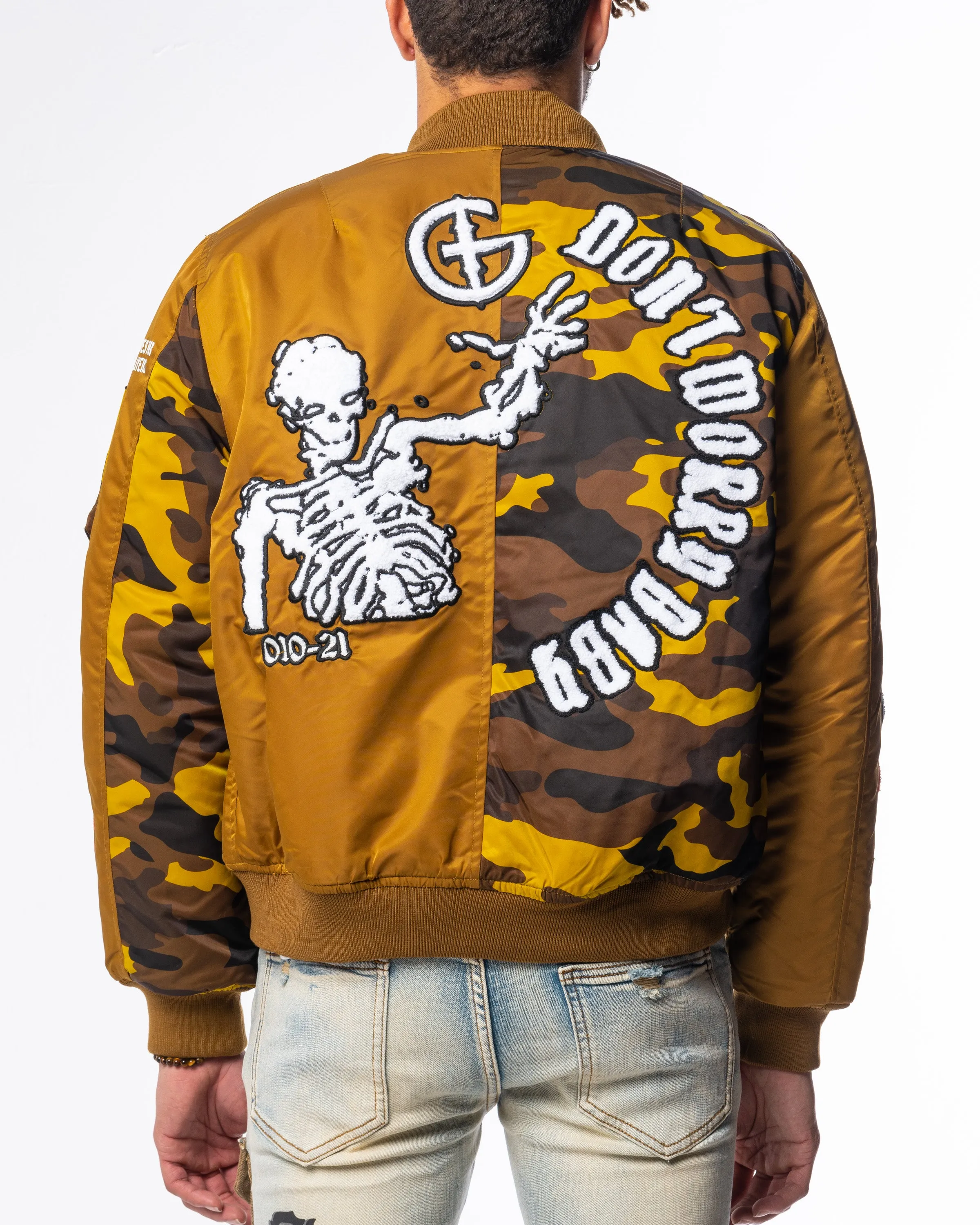 DOOMSDAY BOMBER JACKET (GOLD/SEPIA)