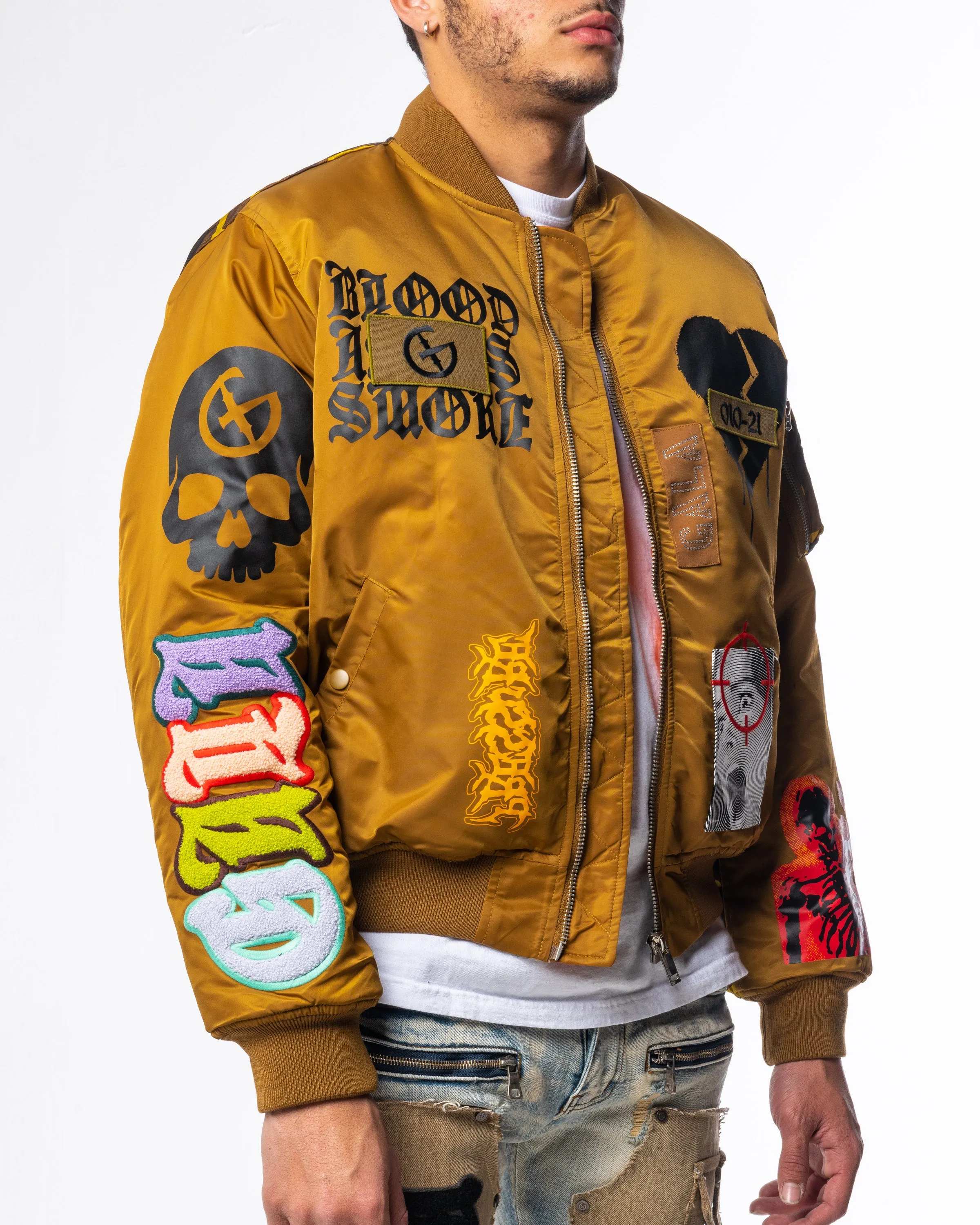 DOOMSDAY BOMBER JACKET (GOLD/SEPIA)