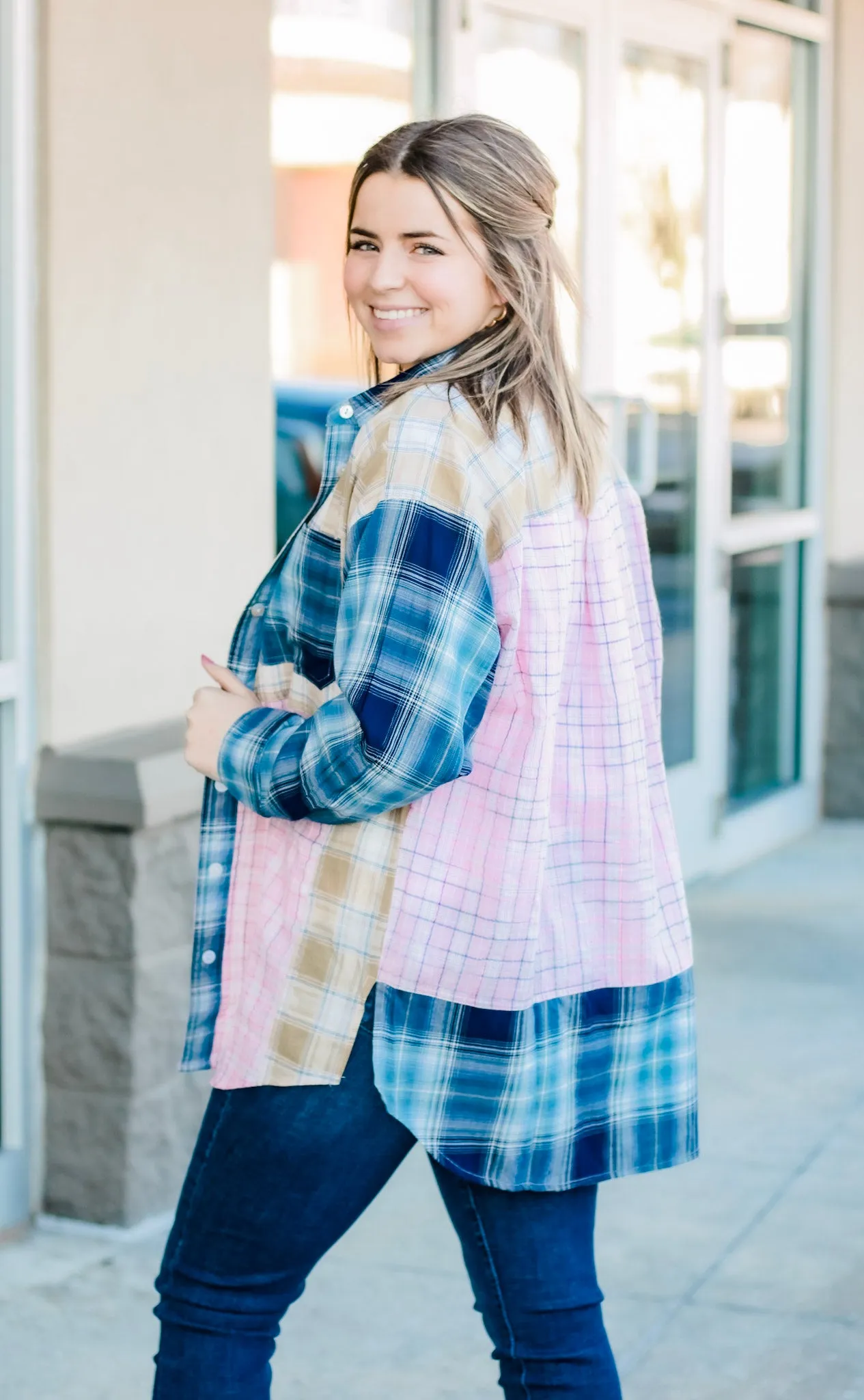Double Bubble Plaid Shirt