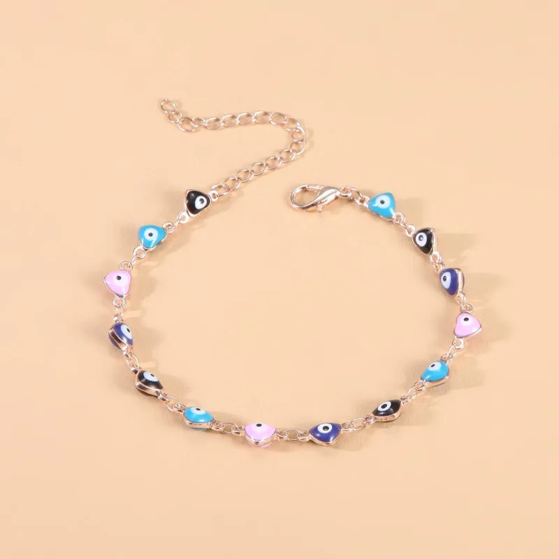 Double Layer Charm Chain Bracelet for Women Gold Wedding Jewelry