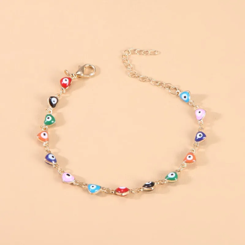 Double Layer Charm Chain Bracelet for Women Gold Wedding Jewelry